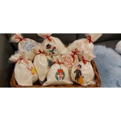 Vianočné Mikulášske vyšívané vrecúško Vianočné Mikulášske vyšívané vrecúško