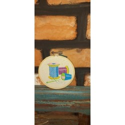 Vyšívací kruh s obrázkom nití